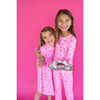 Love Potion Long Sleeve Lounge Dress, Pink - Dresses - 3