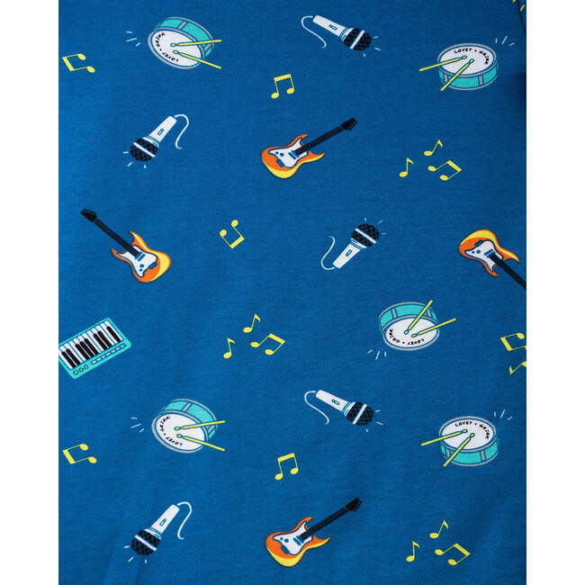With The Band Pajama Set, Blue - Pajamas - 2