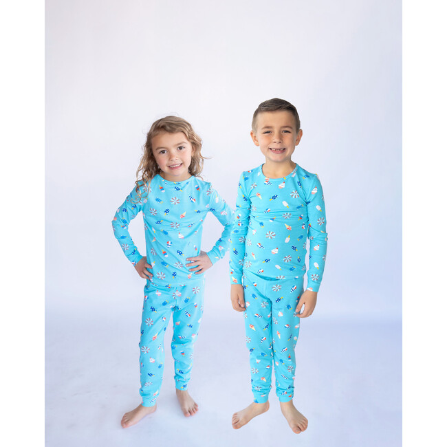 Summer Treats Pajama Set, Blue - Pajamas - 4