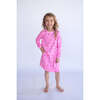 Love Potion Long Sleeve Lounge Dress, Pink - Dresses - 5