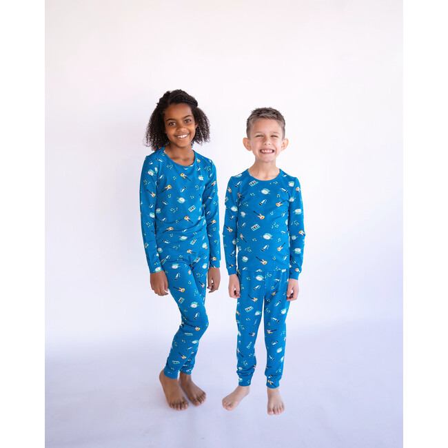 With The Band Pajama Set, Blue - Pajamas - 5