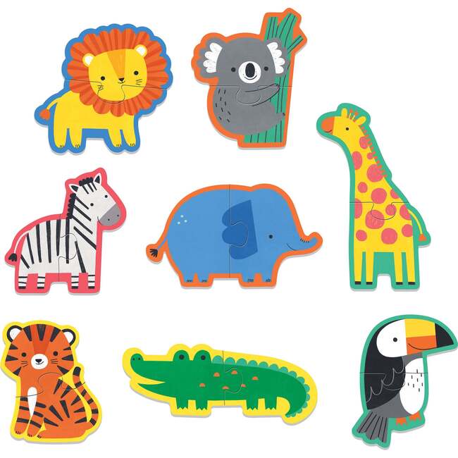 My First Puzzle Set: Happy Animals & Construction Site, multi - Puzzles - 2