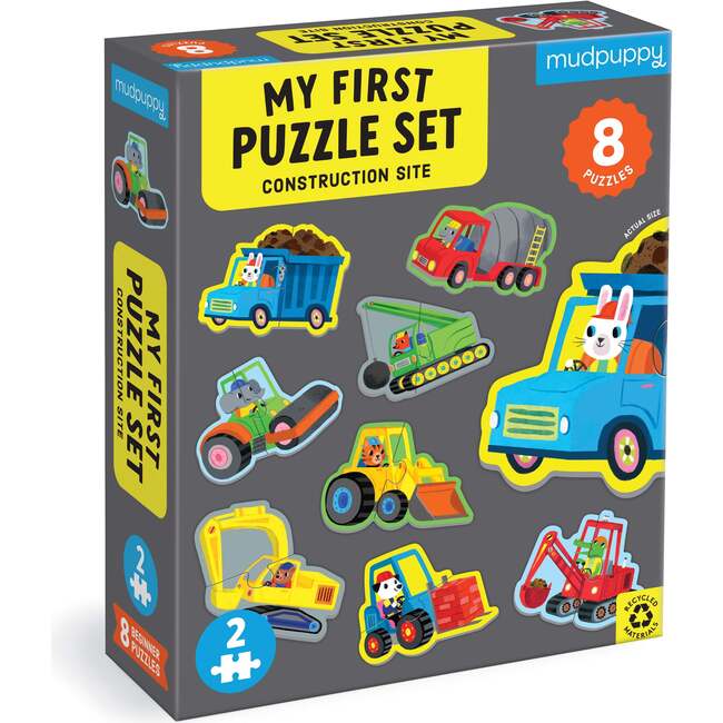 My First Puzzle Set: Happy Animals & Construction Site, multi - Puzzles - 3