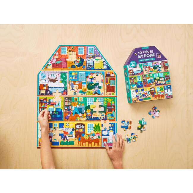 My House, My Home 100 piece House Shaped Puzzle, multi - Puzzles - 2