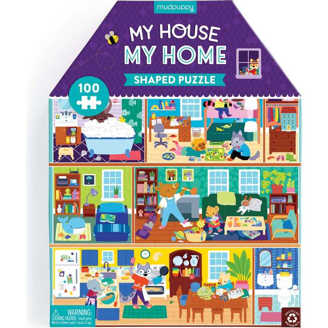 My House, My Home 100 piece House Shaped Puzzle, multi - Puzzles - 3