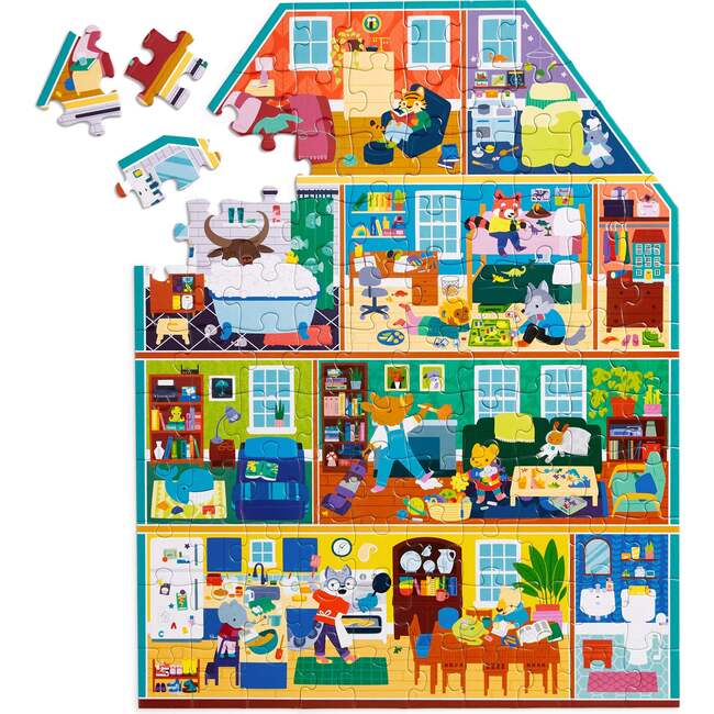 My House, My Home 100 piece House Shaped Puzzle, multi - Puzzles - 4