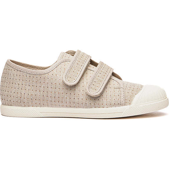 Shimmer Dots Double Sneaker, Taupe