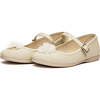 Pom-Pom Buckle Mary Janes, Tan - Mary Janes - 3
