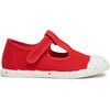 ECO-Friendly T-Band Sneakers, Red - T-Straps - 1 - thumbnail