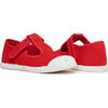 ECO-Friendly T-Band Sneakers, Red - T-Straps - 2