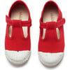 ECO-Friendly T-Band Sneakers, Red - T-Straps - 3