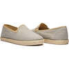 Linen Yute Slip-On Sneakers, Light Grey - Loafers - 2 - thumbnail