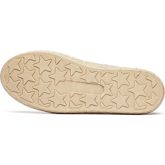 Linen Yute Slip-On Sneakers, Light Grey - Loafers - 4