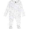 Peter Pan Collar Pajama Footie, Wildflower Print - Footie Pajamas - 1 - thumbnail
