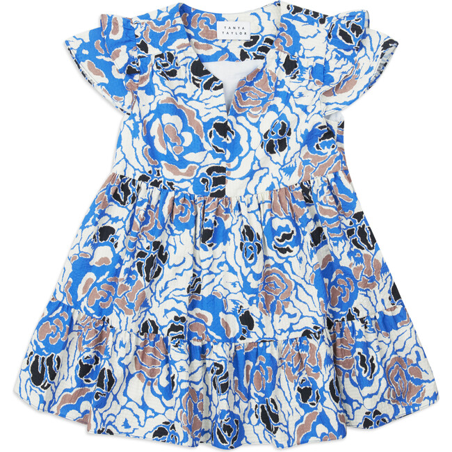 Mini Marisol Notch Neck Print Dress, Marina Multi
