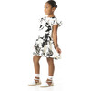 Mini Marielle Flutter Sleeve Dress, Cream And Black - Dresses - 3