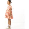 Mini Marisol Notch Neck Print Dress, Guava Multi - Dresses - 3 - thumbnail