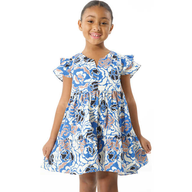 Mini Marisol Notch Neck Print Dress, Marina Multi - Dresses - 5