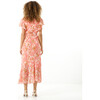 Women's Blaire Flutter Sleeve Print Dress, Guava Multi - Dresses - 3 - thumbnail