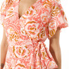 Women's Blaire Flutter Sleeve Print Dress, Guava Multi - Dresses - 4 - thumbnail