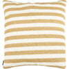 Gia Striped Throw Pillow, Gold And White - Throws - 1 - thumbnail