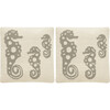 Tropical Oreas Outdoor Pillow, White And Tropical Light Grey (Set Of 2) - Throws - 2