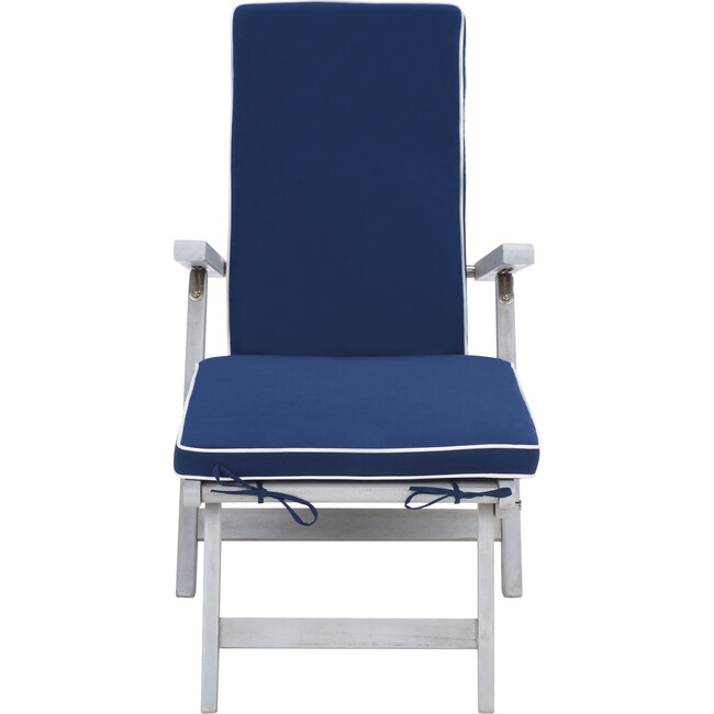 Palmdale Lounge Chair, Grey And Navy