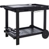 Orland Wooden Tea Trolly, Black - Outdoor Home - 2