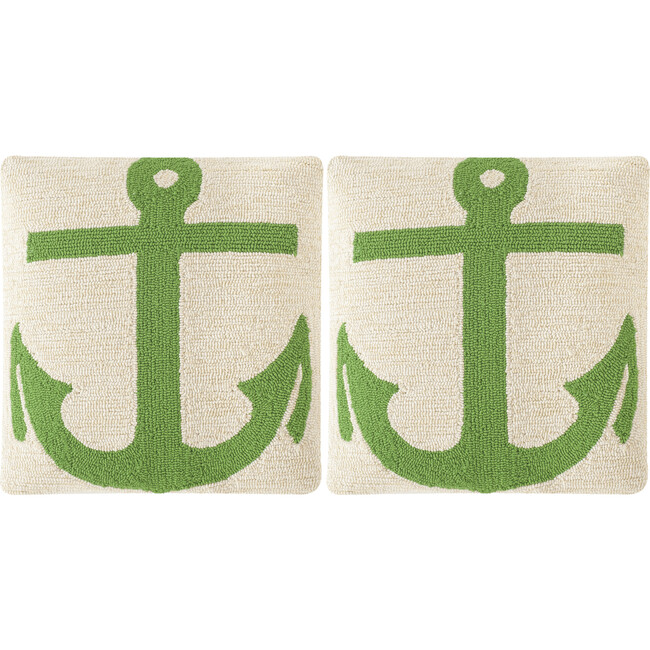 Ahoy Outdoor Pillow, Sunshine Green (Set Of 2) - Throws - 2