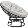 Kiraya Papasan Chair, Brown And Grey - Accent Seating - 3