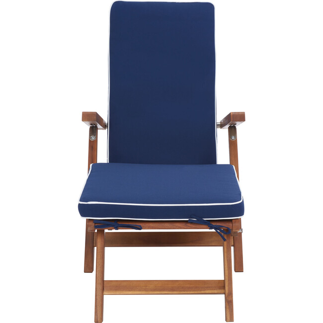 Palmdale Lounge Chair, Natural And Navy