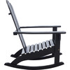 Brizio Adirondack Rocking Chair, Black - Accent Seating - 3