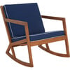 Vernon Rocking Chair, Natural And Navy - Accent Seating - 2