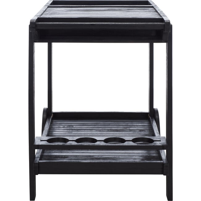 Orland Wooden Tea Trolly, Black - Outdoor Home - 4