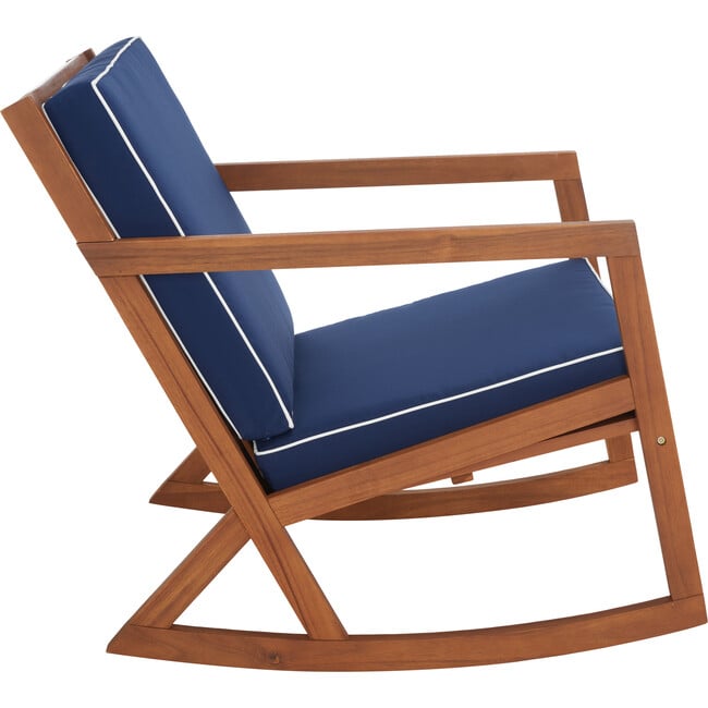 Vernon Rocking Chair, Natural And Navy - Accent Seating - 3