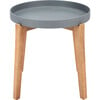 Charlen Remove Wooden Side Table, Natural And Grey - Accent Tables - 1 - thumbnail