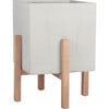 Anston Concrete Planter, Natural And Light Grey - Planters - 2