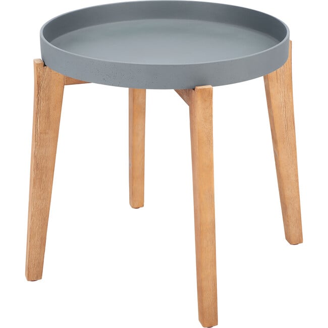 Charlen Remove Wooden Side Table, Natural And Grey - Accent Tables - 2