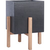 Anston Concrete Planter, Natural And Black - Planters - 2