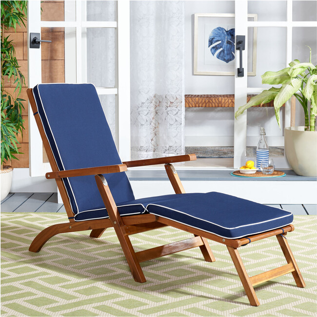 Palmdale Lounge Chair, Natural And Navy - Accent Seating - 4