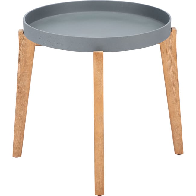 Charlen Remove Wooden Side Table, Natural And Grey - Accent Tables - 3