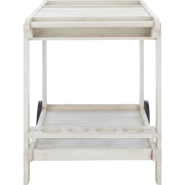 Orland Wooden Tea Trolly, White - Outdoor Home - 4