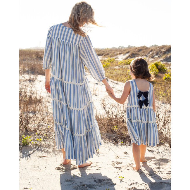 Women's Indira 3/4 Sleeve Dress, Faded Stripe - Dresses - 2