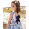 Eloise 2-Tired Center Back Slit Dress, Faded Stripe - Dresses - 4 - thumbnail