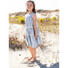 Eloise 2-Tired Center Back Slit Dress, Faded Stripe - Dresses - 5