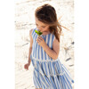 Eloise 2-Tired Center Back Slit Dress, Faded Stripe - Dresses - 9 - thumbnail