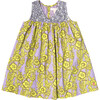Girls Courtney Dress, Lavender Stem Floral - Dresses - 1 - thumbnail
