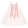 Girls Laura Dress, Pink Tattersall - Dresses - 1 - thumbnail