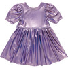 Girls Lame Laurie Dress, Dusty Purple Lame - Dresses - 1 - thumbnail
