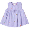 Girls Jade Top, Lavender Oranges - Shirts - 1 - thumbnail